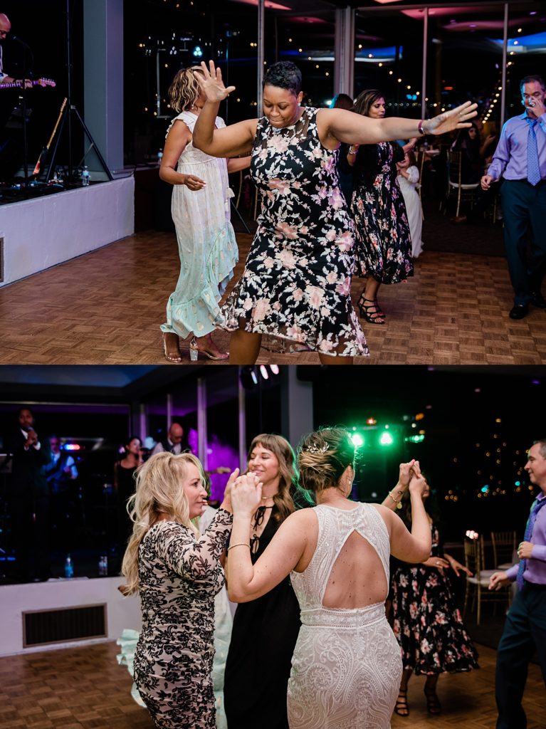 Dancing collage from a reception at The Roostertail Wedding Venue. 