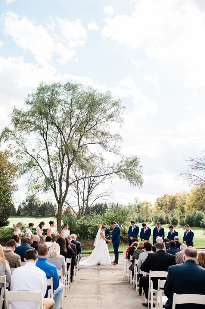Beautiful outdoor wedding ceremony in Rochester Hills.