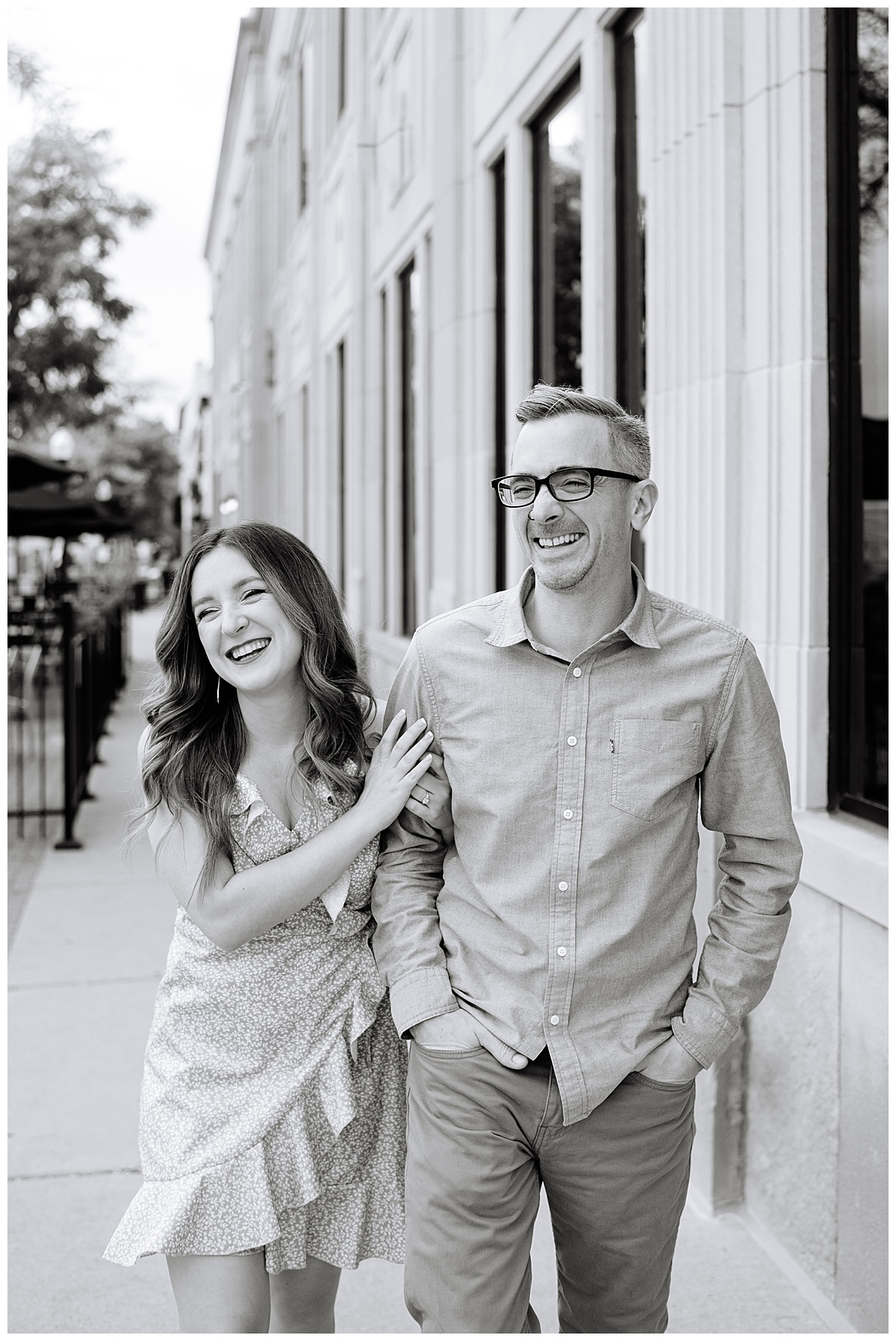Couple laugh together for Brittany Emerson Photography