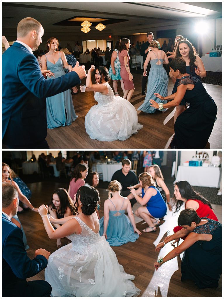 Bride and groom on dance floor for  Brittany Emerson Photography
