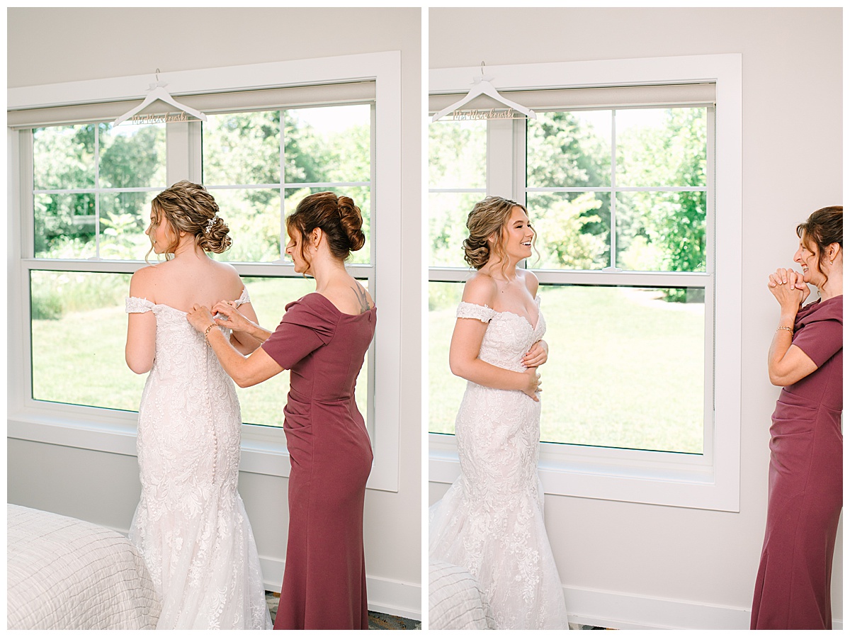 Mother of the bride sees daughter for the first time by Brittany Emerson Photography