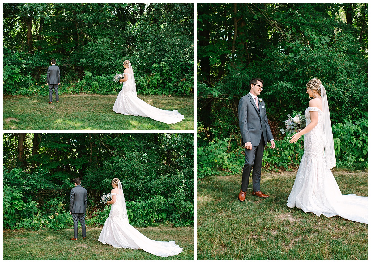 Couple does a first look by Brittany Emerson Photography