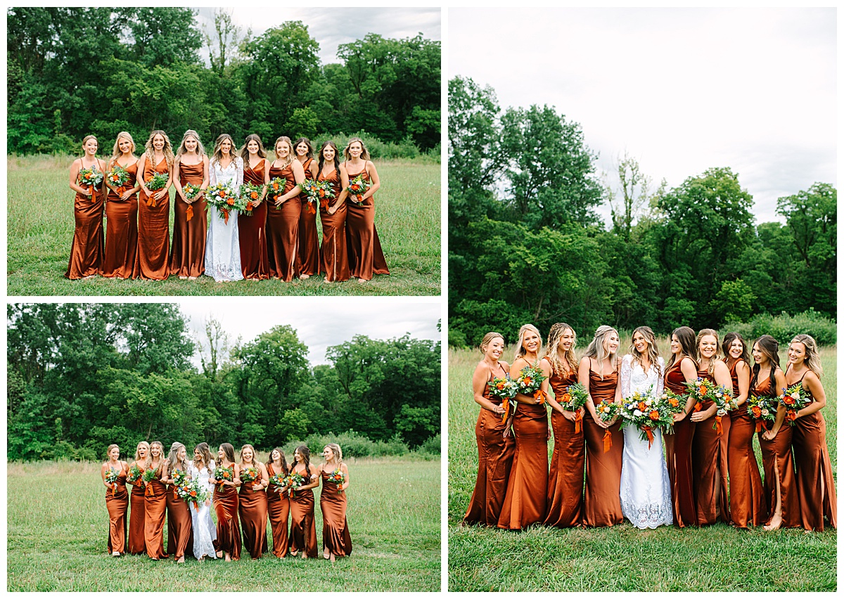 Woman with bridal party at Something Blueberry Farm 