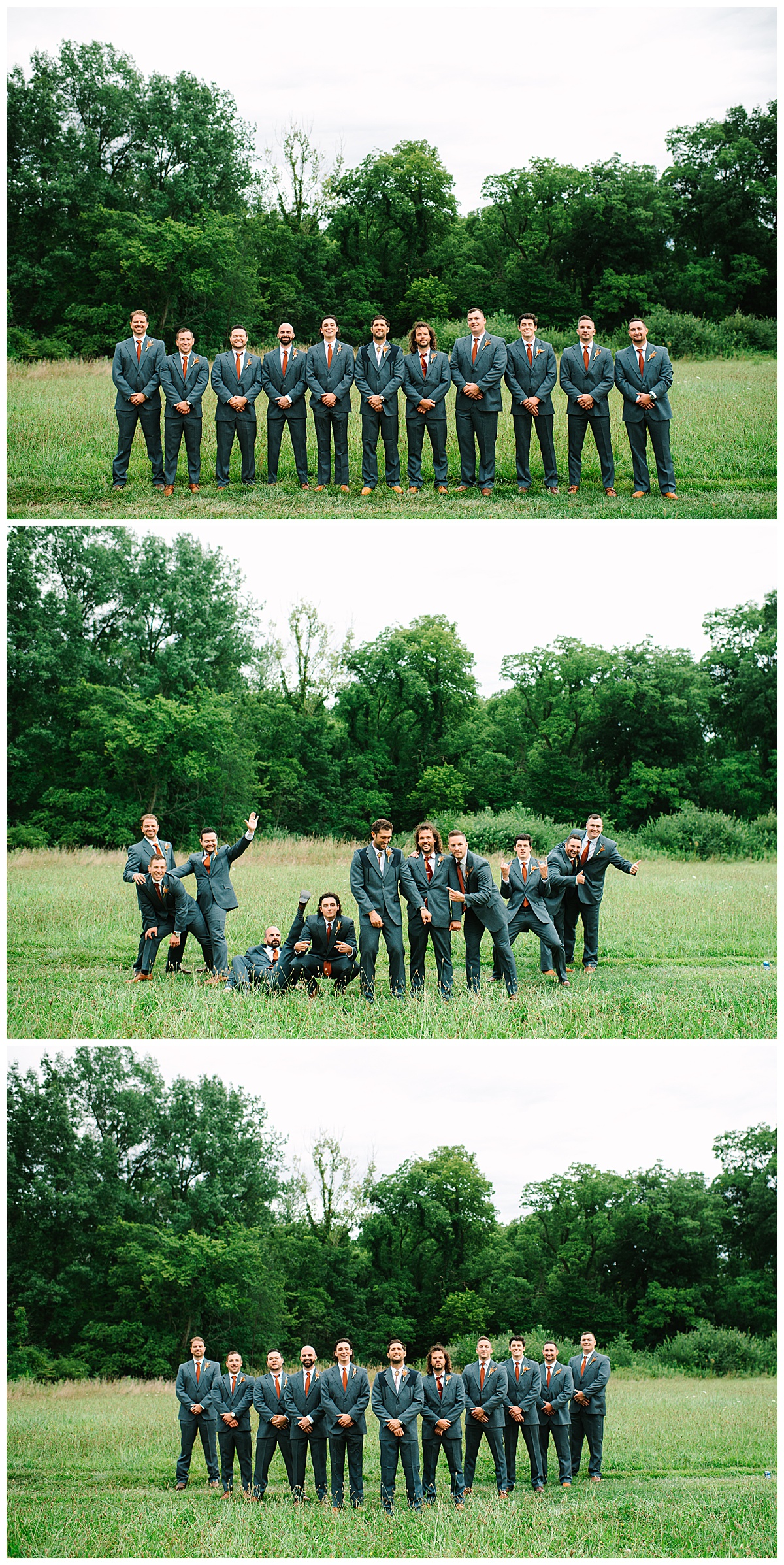 Groomsmen stand together for Brittany Emerson Photography