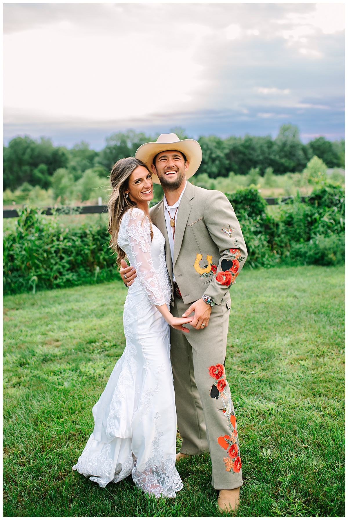 Bride and groom smile together for Brittany Emerson Photography