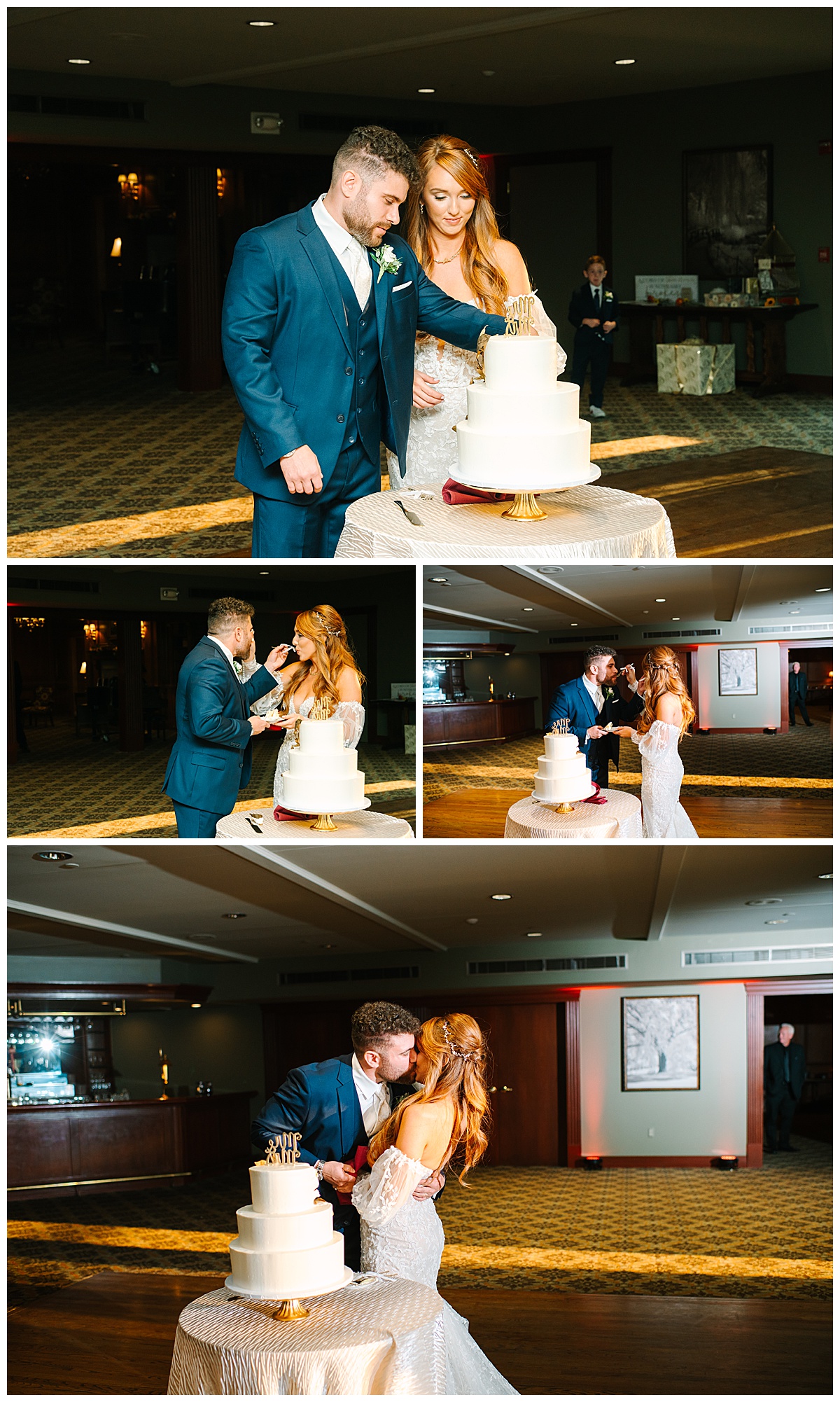 Married couple enjoy cake for Brittany Emerson Photography