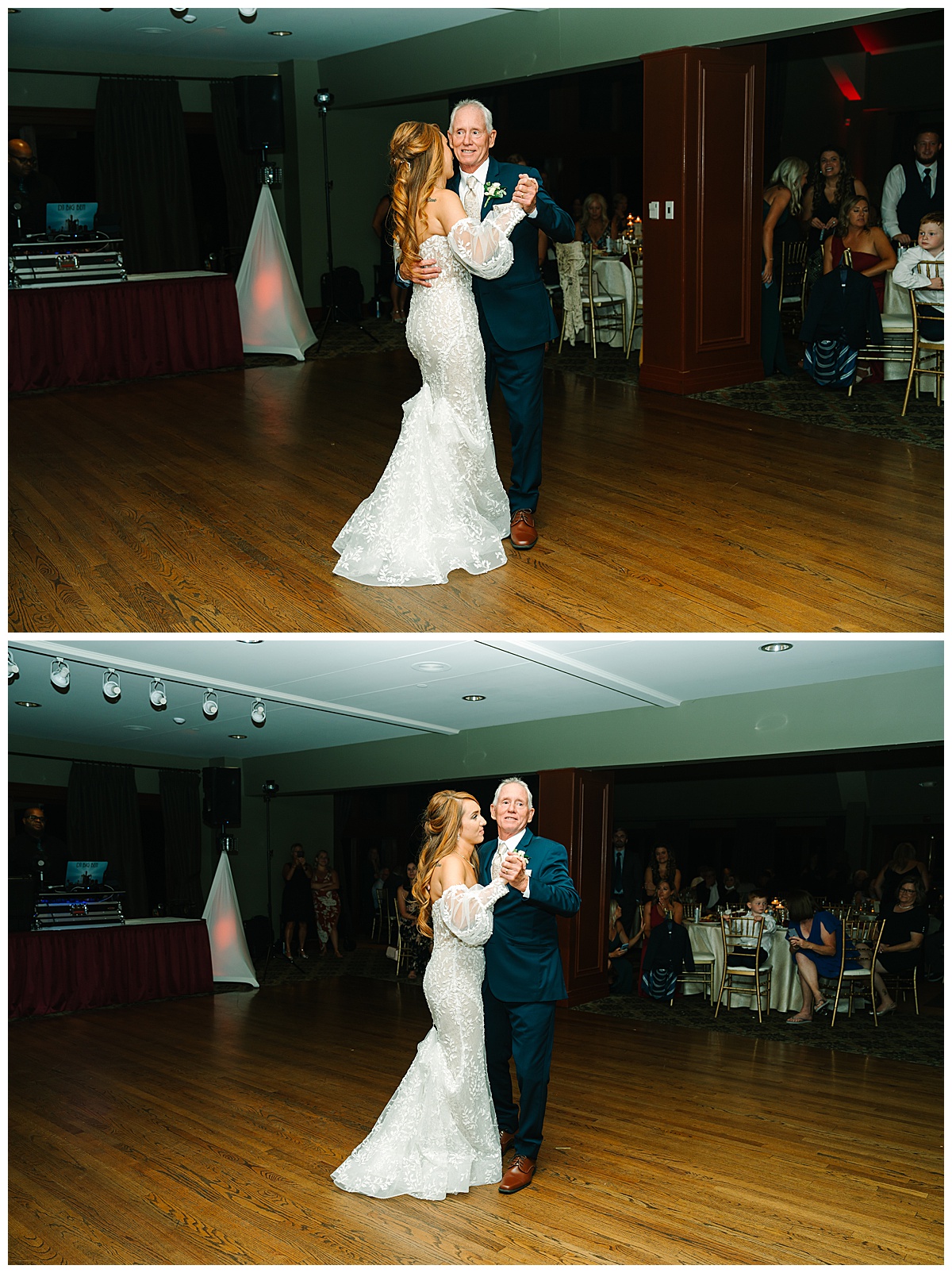 Father and daughter dance for Glen Oaks wedding